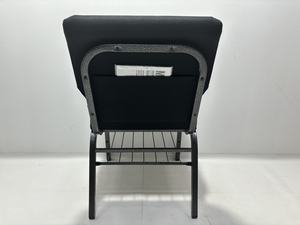 Sillas de Iglesia acolchadas duraderas al por mayor, silla de pastor con marco de metal, estantería personalizable, sillas de iglesia de auditorio negras - Product Image 2