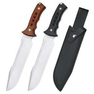 Cuchillo de Bolsillo Personalizable de Acero Inoxidable D2, Hoja Fija con Punta Caída y Borde Recto, Mango de Madera, Táctico y de Supervivencia - Product Image 1