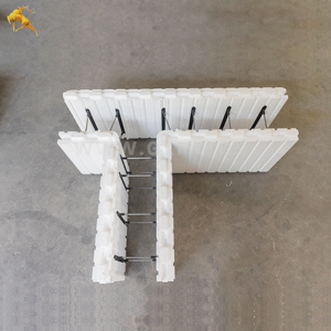 Machine de moulage de forme EPS moderne Double Rebar T-<span class=keywords><strong>Angle</strong></span> ICF Block avec module de connexion pré-intégré Design pour villas - Product Image 2