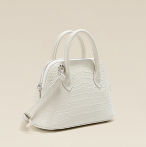 Sac à bandoulière blanc à motif crocodile en similicuir avec poignée supérieure, sac à main bandoulière pour les voyages quotidiens - Product Image 2