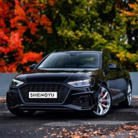 Face avant de voiture pour Audi A4 B9 2020-2021, mise à niveau au style RS4, comprenant le pare-chocs avant avec calandre