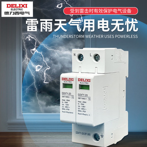 Delixi DZ47Y-10KV อุปกรณ์ป้องกันไฟกระชาก220V ที่ป้องกันไฟกระชากพร้อมสวิตช์4P 2P 380V สำหรับอุปกรณ์ป้องกันไฟกระชาก - Product Image 2