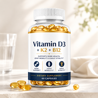OEM ODM Marque Privée Complexe Vitamine D3 K2 B12 60 Capsules Santé Osseuse Soutien Immunitaire Complément Alimentaire Vente en Gros