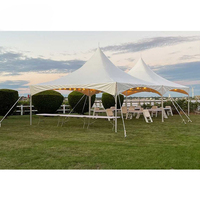Tente Pagode à Structure en Aluminium Haute Performance 3x3 4x4 5x5, Gazebo Extérieur en Toile avec Câbles Transversaux pour Fêtes, Cours et Parcs, en Polyester
