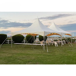 Tente Pagode à Structure en Aluminium Haute Performance 3x3 4x4 5x5, Gazebo Extérieur en Toile avec Câbles Transversaux pour Fêtes, Cours et Parcs, en Polyester - Product Image 4
