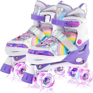 Ruedas ajustables para niñas y niños, zapatos de Patinaje con luces parpadeantes brillantes - Product Image 4