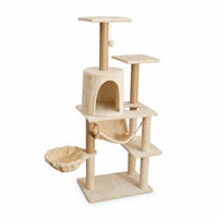Arbre à chat multi-niveaux avec condo, poteaux à gratter, plateformes en peluche et panier pour grands chats – Mobilier d'intérieur pour animaux de compagnie