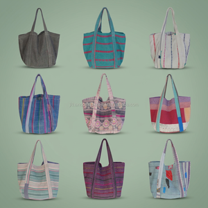 Belle Main Point Kantha Shopping Sacs À Main - Product Image 4