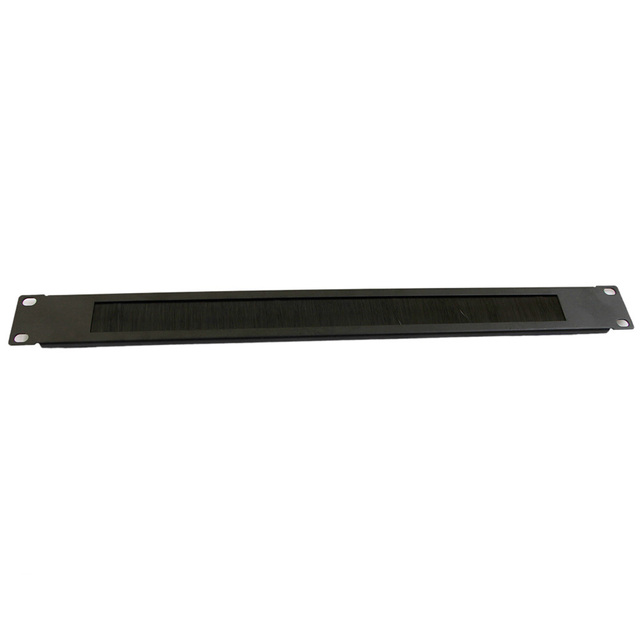 1U 19-Inch Network Brush Patch Panel / Cable Management High Density Nylon Dust Proof Ventilation Data Center Server Rack
