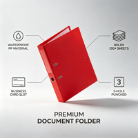Venta Directa de Fábrica, Carpeta de Archivo con Clip de PVC y PP, Anillo en D, Impermeable, con Logotipo Personalizado, Tamaños A4 y A5