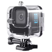 HONGDAK para GoPro Hero11 Black Mini, Carcasa Protectora Impermeable con Hebilla, Soporte Básico y Tornillo