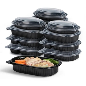 1 Compartment Pp Plastic Microwavable Lunch Packaging Box Takeaway Leakproof Fast Food Containers