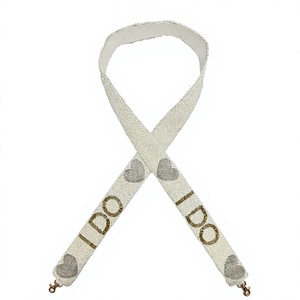 Correa de Cuentas Vintage Ecológica y Moderna con Diseño de Texto HYDR, Material de Cinta Colorida y Herrajes en Tono Dorado - Product Image 1