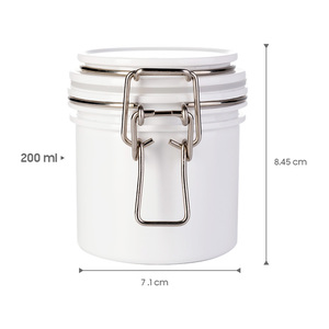 Flip Active Shaft Design Food Grade Round Shape 200ml Airtight White Plastic Cream Jar - Product Image 2