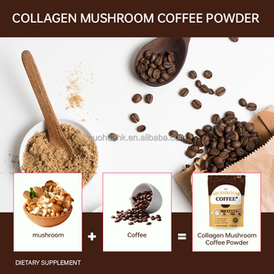 Café en Polvo con Champiñones, Péptidos de Colágeno, Ácido Hialurónico, Biotina, Vitamina C, Suplemento Dietético - Product Image 3