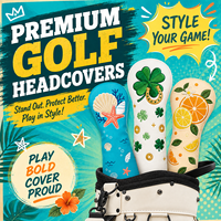 Nouvel Arrivage Housses de Têtes de Club de Golf Broderie Appliquée Coquillage Océanique Étoile de Mer Corail Thème Coastal Original Accessoires de Golf