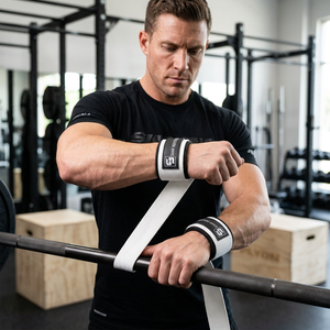 Power Weightlifting Straps Neoprene Padded Gym Hand Grips Wrist Support Non-Slip Unisex Heavy Duty Training Custom Logo - Product Image 1
