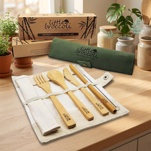Top Trending Biodegradable Eco-friendly Reusable <b>Bamboo</b> Spoon <b>Set</b> Fork Knife Straws Gold Plated Mirror Polish Vietnam - Product Image 1