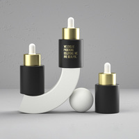 Op maat gemaakte ronde glazen druppelfles van 30 ml met zeefdruk voor essentiële oliën, oogdruppels & huidverzorgingsserum