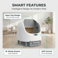 ClearSight CGCLBY-001 Bac à litière automatique amélioré pour chat, autonettoyant, contrôle par application 2026, capteurs de sécurité, 72L spacieux, écologique