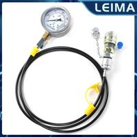 Pression hydraulique pour kit de couplage 40MPA 6000PSI avec 1 manomètre, 1 pour tuyau et 2 raccords pour pièces d'excavatrice