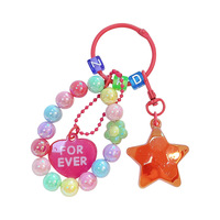 Porte-clés Lapin en Acrylique Électroplaqué, Bracelet Perlé Coloré, Breloque de Sac à Dos, Cadeau Décoratif Style Mignon pour le Logo EVER