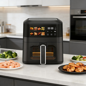 หม้อทอดไร้น้ำมันดิจิตอลขนาด <span class=keywords><strong>4.5</strong></span> ลิตร ยี่ห้อ Factory รุ่น DigitalNO พร้อมอุปกรณ์เสริม ทำจากสแตนเลส ใช้สำหรับทอดอาหารเพื่อสุขภาพ - Product Image 3