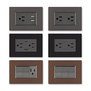 IGOTO South American Electrical 2 Gang 3 Gang <strong>Switch</strong> <strong>Light</strong> 2 Way Wall <strong>Switches</strong> Electrical <strong>Light</strong> <strong>Switch</strong> - Product Image 1