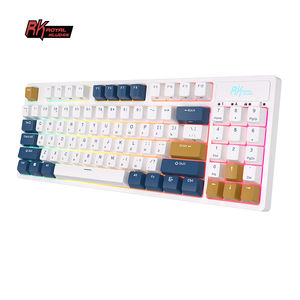 Royal Kludge – clavier mécanique rétro-éclairé rvb, 89 touches, blocs de couleurs, capuchons de touches, clavier de jeu russe sans fil personnalisé - Product Image 1