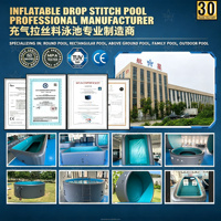 Jacuzzi gonflable rond avec bancs et sièges, grande piscine familiale gonflable portable