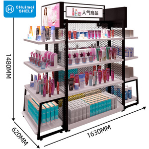 Double sides gondola LED kids shoe display shelves