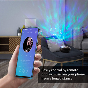 โปรเจคเตอร์ LED รูปทรงโดมทันสมัย สี<span class=keywords><strong>ดำ</strong></span>/<span class=keywords><strong>ขาว</strong></span> ฉายแสงคลื่นทะเล พร้อมรีโมทควบคุมอัจฉริยะ เปลี่ยนสี RGB สำหรับห้องนอน - Product Image 5