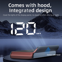 Layar Head Up Display (HUD) Mobil Digital Universal 100% dengan Garansi Pabrik 1 Tahun, GPS Speedometer W2 untuk Mobil, Truk, dan Bus
