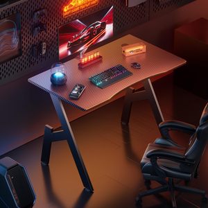 Table de jeu ergonomique avec éclairage LED et <span class=keywords><strong>plateau</strong></span> en fibre de carbone pour le gaming - Échantillon gratuit - Product Image 6