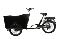 Vélo cargo électrique à 3 roues avec moteur de moyeu Bosch, remorque, tricycles, cadre de bicyclette pour le transport des enfants avec 2 sièges avant, bon marché