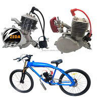 Kit moteur de vélo à 2 temps ZEDA 80cc, 2 bougies d'allumage, CDI, essence