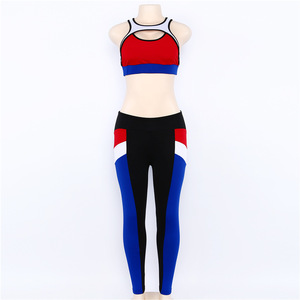 Caída de la venta caliente de la nueva moda de mujer <span class=keywords><strong>ortograf</strong></span>ía yoga deportes traje de yoga conjunto - Product Image 2