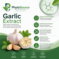 Poudre d'extrait d'ail Allicine 5% Inodore Allium Sativum Extrait végétal sans solvant Qualité alimentaire Complément Matière première Bouteille