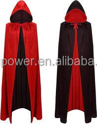 Halloween vampiro capa capas Unisex Reversible con capucha bruja capa mascarada fiesta Cosplay disfraces - Product Image 6