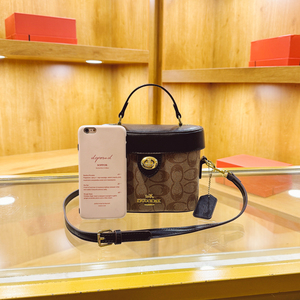 Bolso de Mano de Alta Gama para Mujer, Estilo Vintage Francés, Forma de Caja, con Patrones Geométricos, Cierre de Botón Resistente, <span class=keywords><strong>el</strong></span> Último Accesorio de Moda - Product Image 3