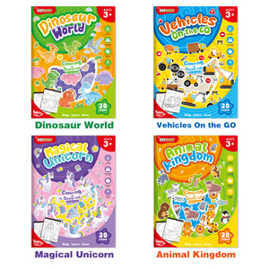 Keybaby Unicornio, 20 Páginas de Dibujo <span class=keywords><strong>para</strong></span> Niños y Pegatinas, Crayones, Marcadores, Lápices, Dinosaurios, Juguete de Viaje, Actividad Divertida <span class=keywords><strong>para</strong></span> Niños Pequeños - Product Image 6