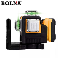 Niveau laser rotatif 4D à 12 lignes, faisceau vert 360°, auto-nivelant, niveaux laser horizontaux et verticaux, machine de nivellement laser croisé