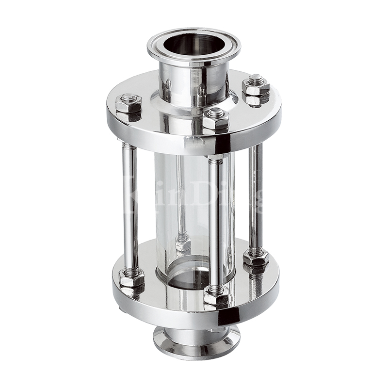 Смотровое стекло с тремя зажимами из санитарной нержавеющей стали