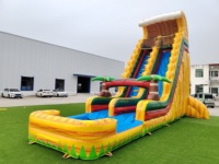 Grand toboggan aquatique commercial, piscine, château gonflable, jeux à bulles, grande aire de jeux, toboggan aquatique gonflable pour adultes