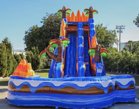 Vente en gros bon marché Location commerciale de toboggan gonflable PVC avec piscine Toboggan gonflable pour enfants Adultes