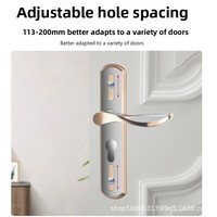 Serrure de porte antivol silencieuse réglable avec finition dorée Design moderne fil d'acier noir pour chambre à coucher Villa Home Application
