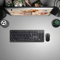 Penjualan terlaris disesuaikan BT5.0 ukuran penuh nirkabel Keyboard Mouse Kombo Set antarmuka BT-111U untuk PC Laptop Desktop