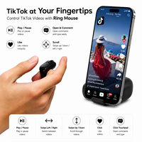 Taşınabilir Kaydırmalı Halka Dokunmatik Yüzeyli Uzaktan Kumanda, PC, iPhone, Android, iPad, Dizüstü Bilgisayar, Selfie Kamera Deklanşörü, Sunum, E-kitap Sayfa Çevirici