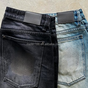 Jeans Cortos para Hombre, Estilo Vintage, Color Negro Desgastado, Personalizados por el Fabricante - Product Image 5