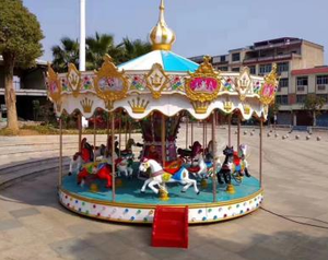Atracción de Feria, Carrusel de Caballos, Equipo de Parque de Atracciones, 16 Asientos, Certificado CE Europeo, Juegos Mecánicos para Niños - Product Image 4